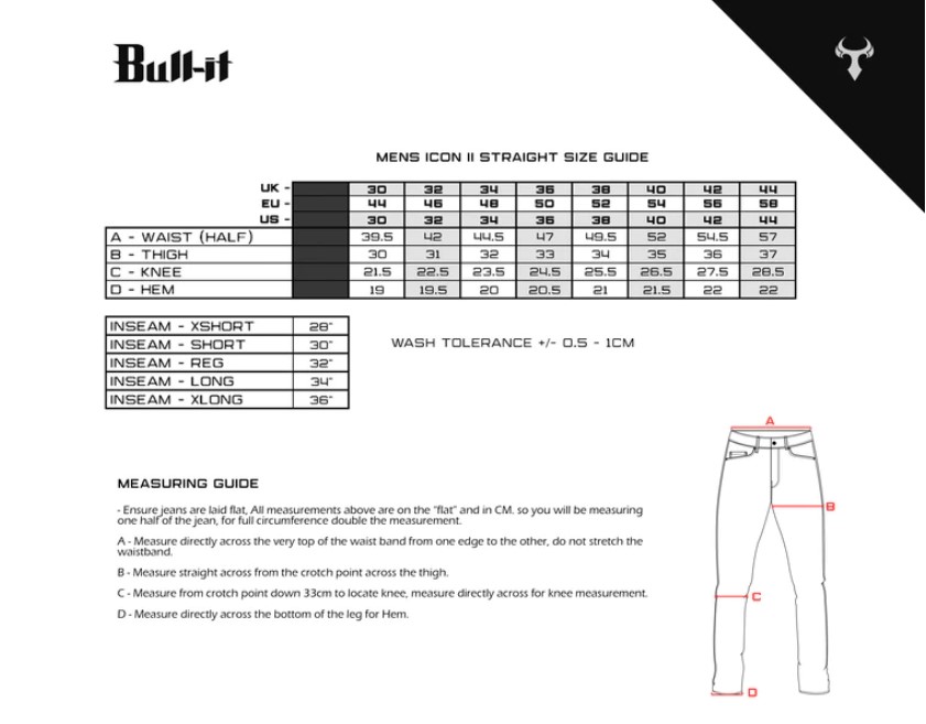 bullit tactical mens icon2 size guide 2022